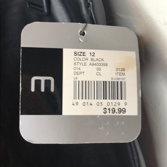 NWT Leather Pants Black Size 12 Faux Leather - Picture 7 of 8